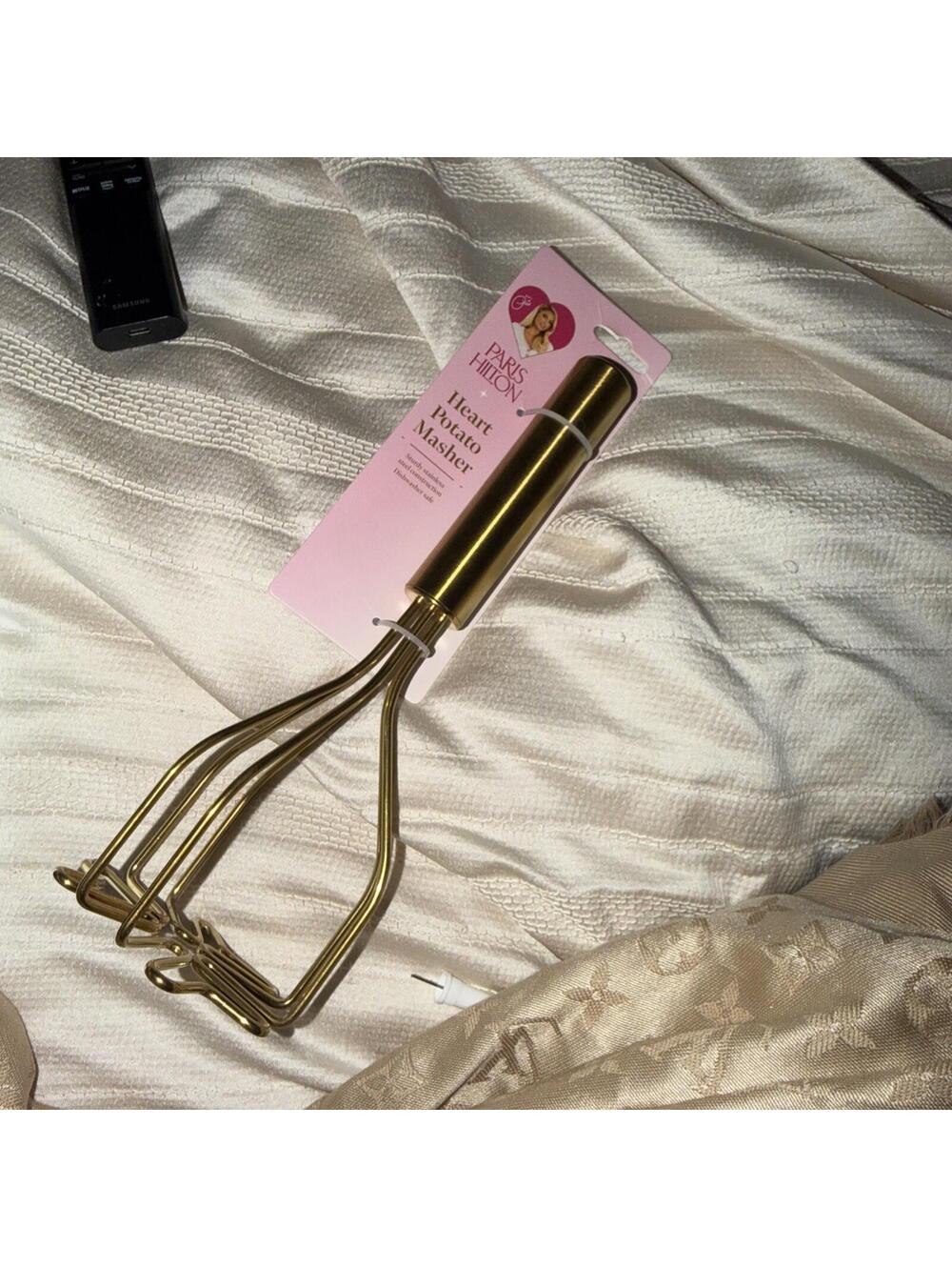PARIS HILTON HEART POTATO MASHER STAINLESS STEEL PARIS HILTON MASHER NEW - Picture 3 of 5